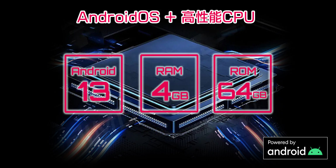 Android13+高性能CPU RAM4GB ROM64GB