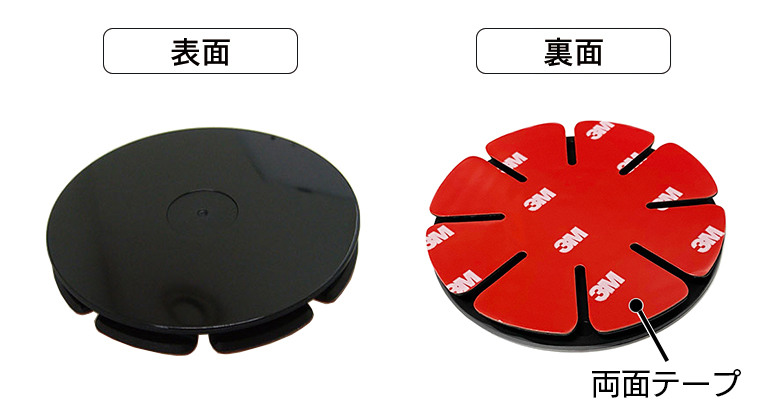 スタンドプレートの表面と裏面