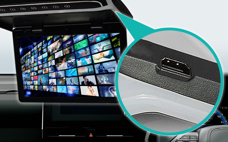 リアモニターのHDMI端子イメージ