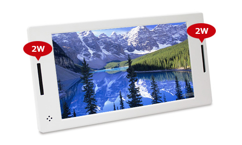 SP-050H 本体前面の左右にスピーカー 2W