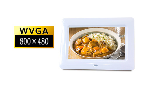 SP-070EL WVGA 800×480pixelの高精細液晶搭載