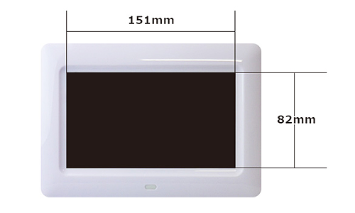 SP-070EL 電子POP液晶部分サイズ W151×H82mm