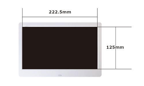 SP-101FM 電子POP液晶部分サイズ W222.5×H125mm