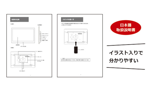 SP-101FM 電子POPの日本語取扱説明書付き