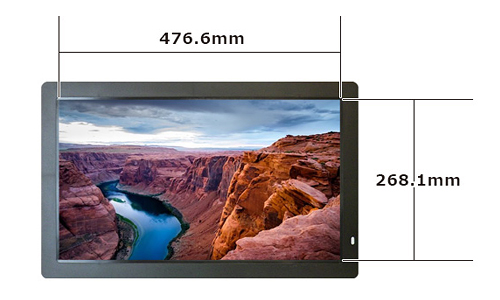 SP-215CM 電子POP液晶部分サイズ W476.6×H268.1mm