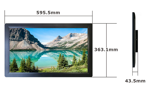 SP-240CM 電子POPサイズ W595.5×H363.1×D43.5mm