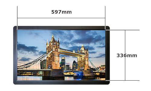 SP-270CM 電子POP液晶部分サイズ W597×H336mm 
