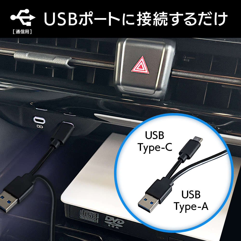 USBに接続するだけの簡単接続 Type-A / Type-C